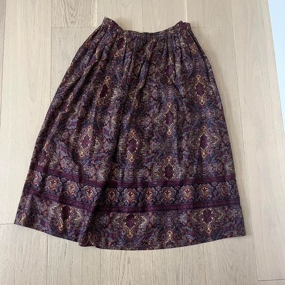 90s Vintage Charter Club Paisley Skirt with pockets! - Picture 1 of 5